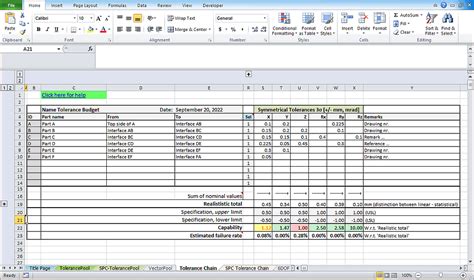 stacking tolerances|tolerance stack up excel sheet.